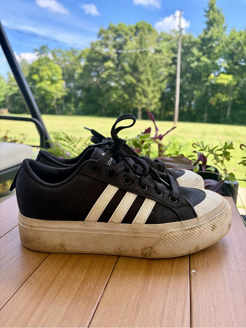 adidas Black and White Low-Top Sneakers